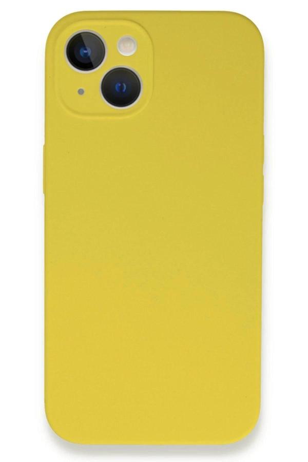 iPhone 13 Mini Kılıf Lansman Legant Silikon - Sarı - Image 1