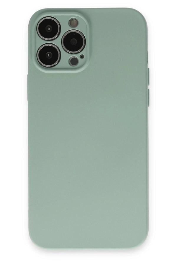 iPhone 13 Pro Kılıf Nano içi Kadife Silikon - Su Yeşili - Image 1