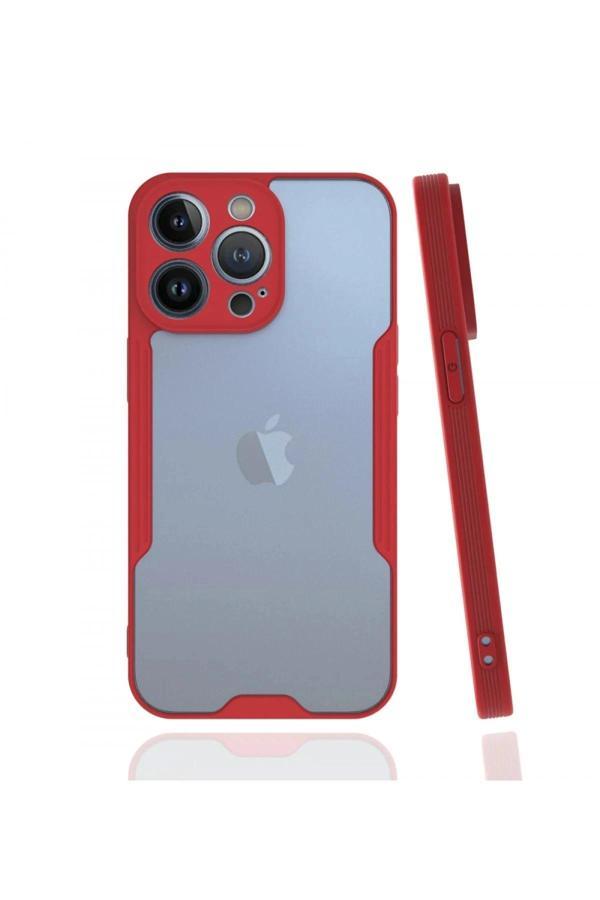iPhone 13 Pro Kılıf Platin Silikon - Kırmızı - Image 1