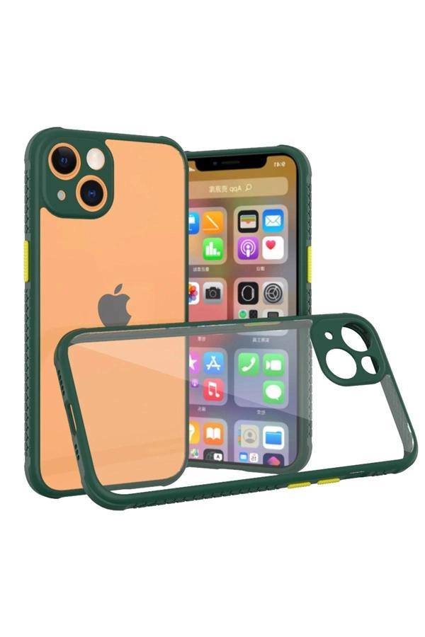 iPhone 13 Mini Kılıf Miami Şeffaf Silikon - Koyu Yeşil - Image 1