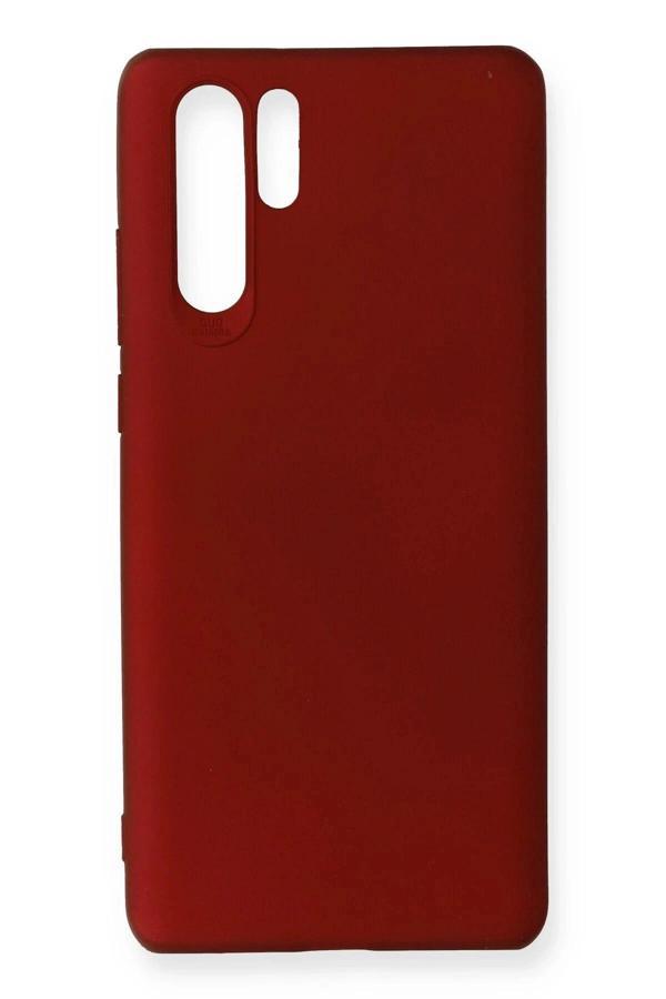 Huawei P30 Pro Kılıf First Silikon - Bordo - Image 1