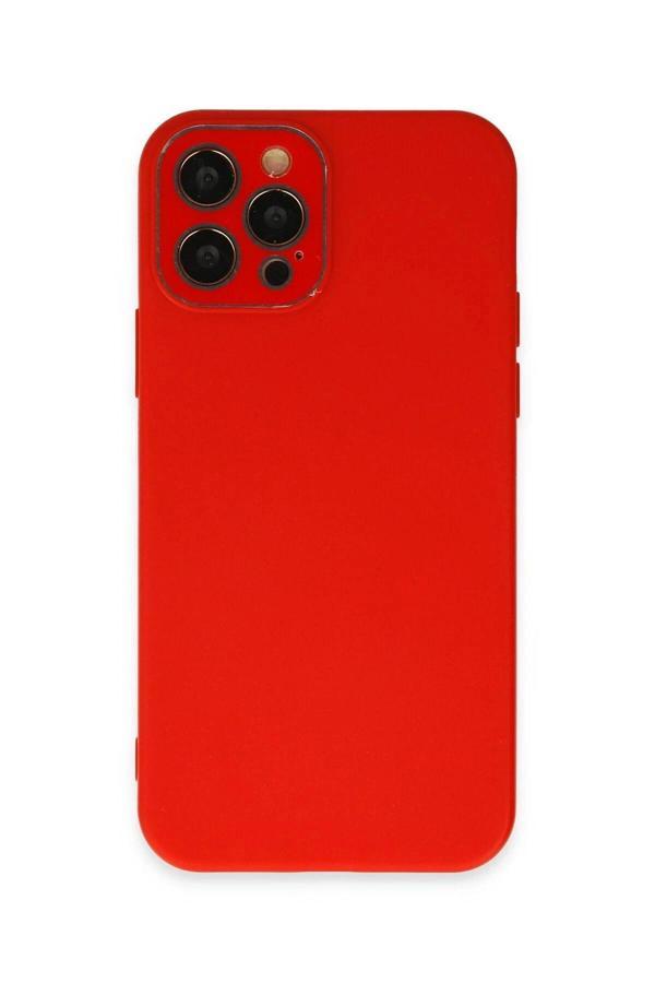 iPhone 12 Pro Max Kılıf Lansman Glass Kapak - Kırmızı - Image 1