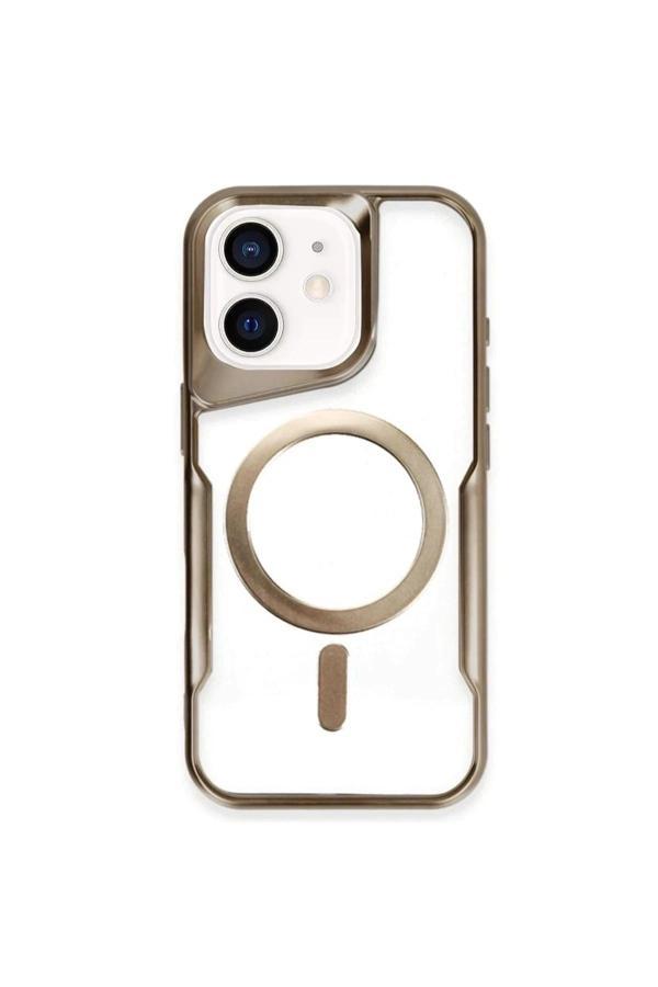 iPhone 11 Kılıf Boyi Magsafe Silikon Kapak - Çöl Titanyum - Image 1