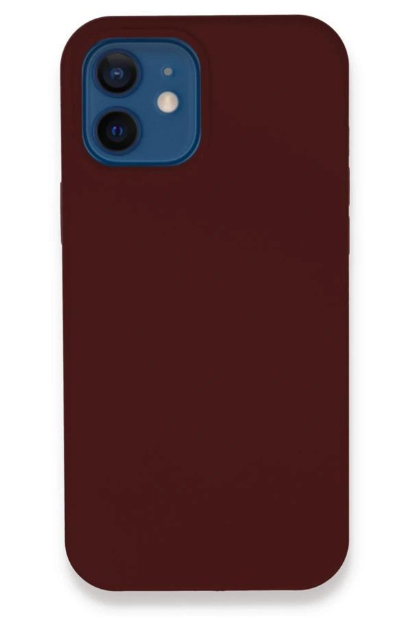 iPhone 12 Kılıf Lansman Legant Silikon - Bordo - Image 1