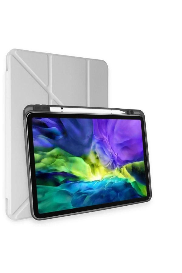 iPad Pro 11 (2024) Kılıf Kalemlikli Mars Tablet Kılıfı - Gri - Image 1