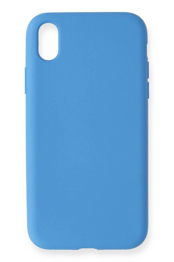 iPhone XR Kılıf Nano içi Kadife Silikon - Mavi - Image 1