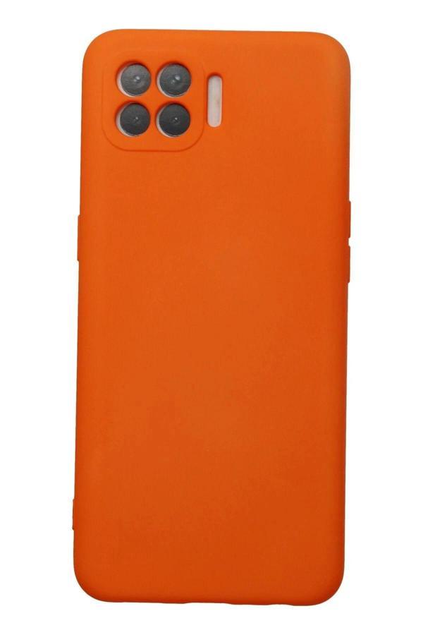 Oppo Reno 4 Lite Kılıf Nano içi Kadife Silikon - Turuncu - Image 1