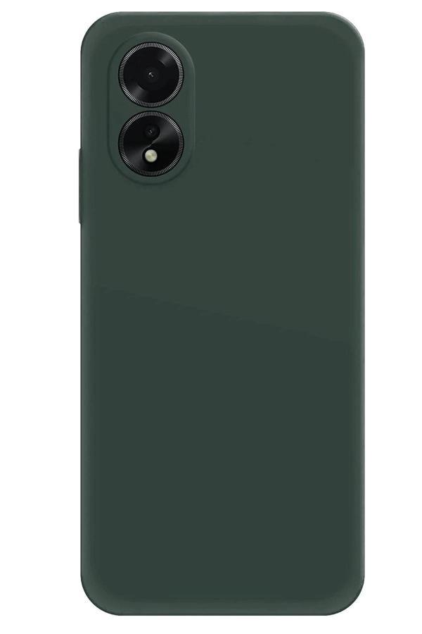 Oppo A38 Kılıf First Silikon - Koyu Yeşil - Image 1