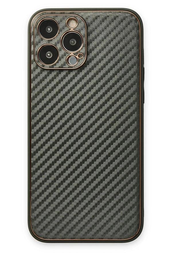 iPhone 13 Pro Kılıf Coco Karbon Silikon - Füme - Image 1