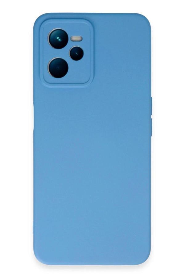 Realme C35 Kılıf Nano içi Kadife Silikon - Mavi - Image 1