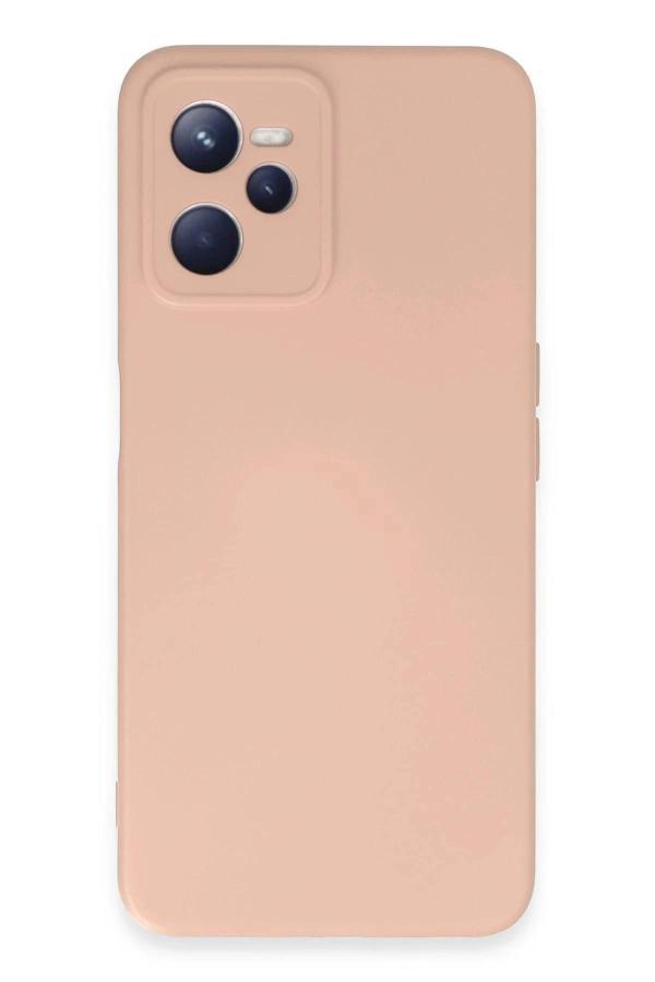 Realme C35 Kılıf Nano içi Kadife Silikon - Pudra - Image 1