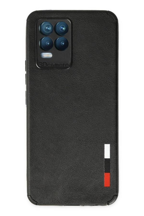 Realme 8 Kılıf Loop Deri Silikon - Siyah - Image 1
