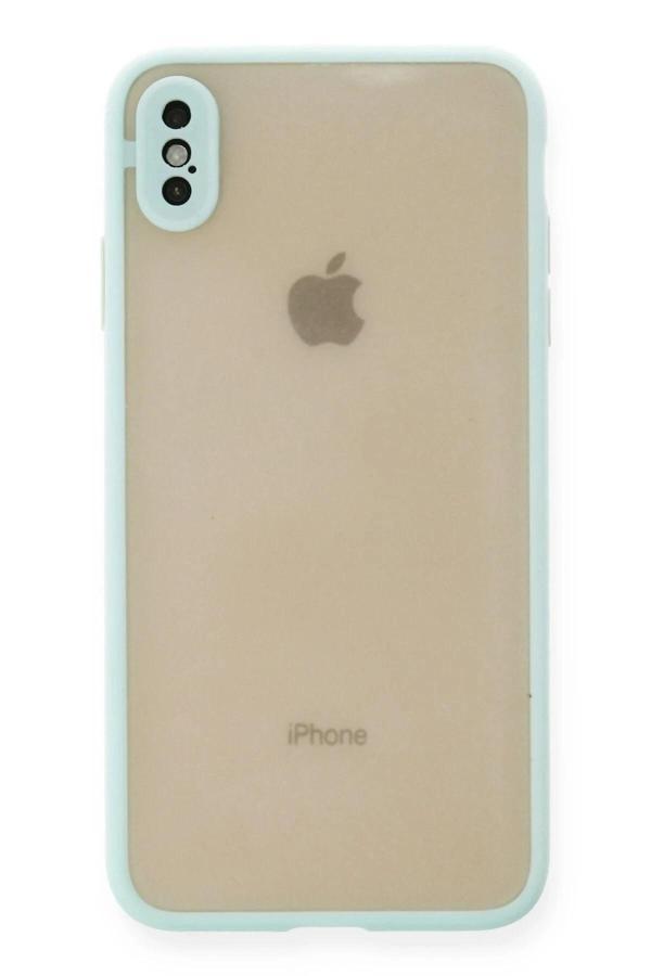 iPhone XS Max Kılıf Montreal Silikon Kapak - Turkuaz - Image 1