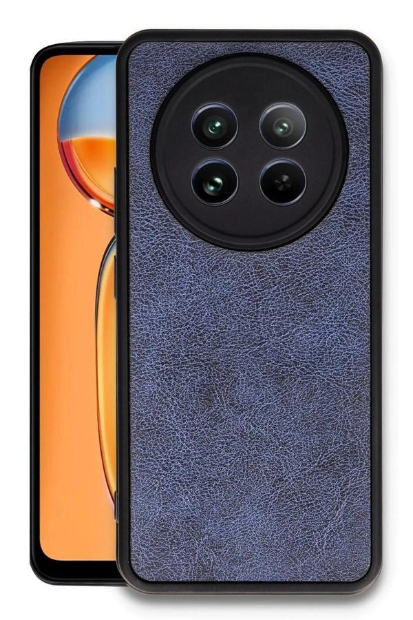 Realme 12 5G Kılıf Aras Deri Kapak - Lacivert - Image 1