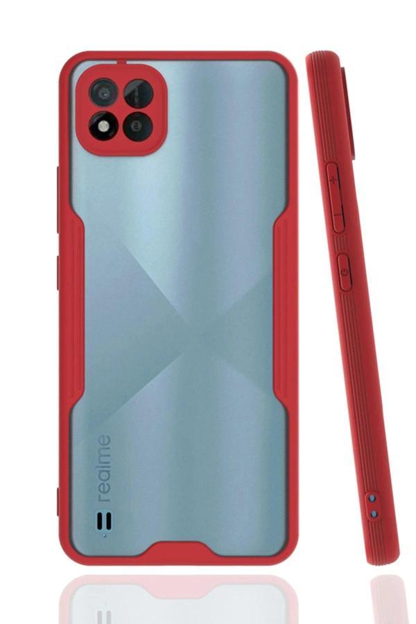 Realme C11 2021 Kılıf Platin Silikon - Kırmızı - Image 1