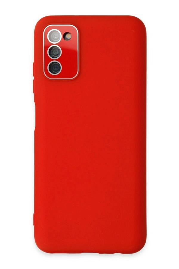 Samsung Galaxy A03S Kılıf Lansman Glass Kapak - Kırmızı - Image 1