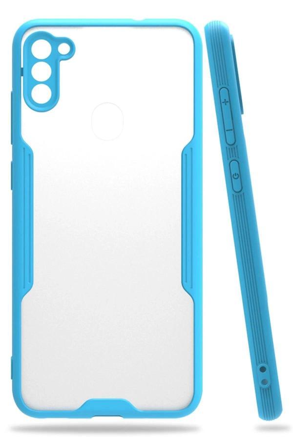 Samsung Galaxy A11 Kılıf Platin Silikon - Mavi - Image 1