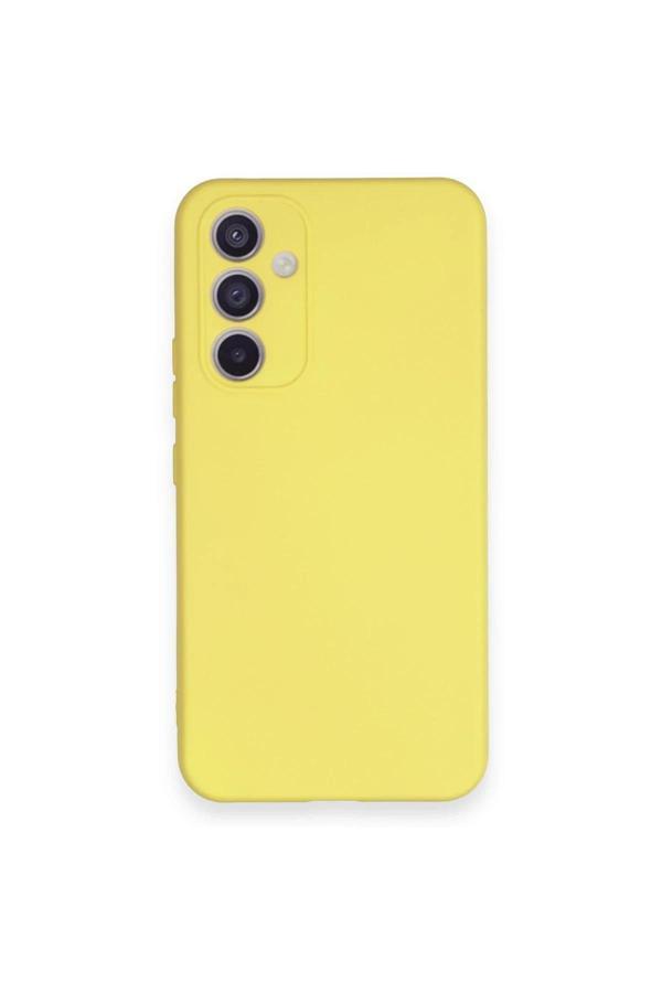 Samsung Galaxy A34 5G Kılıf Nano içi Kadife Silikon - Sarı - Image 1