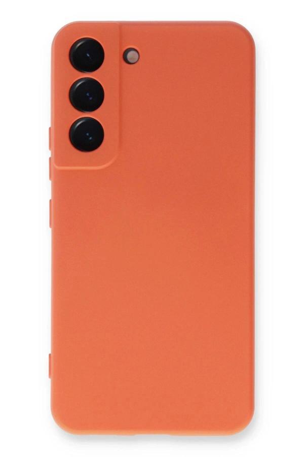 Samsung Galaxy S22 Plus Kılıf Nano içi Kadife Silikon - Turuncu - Image 1