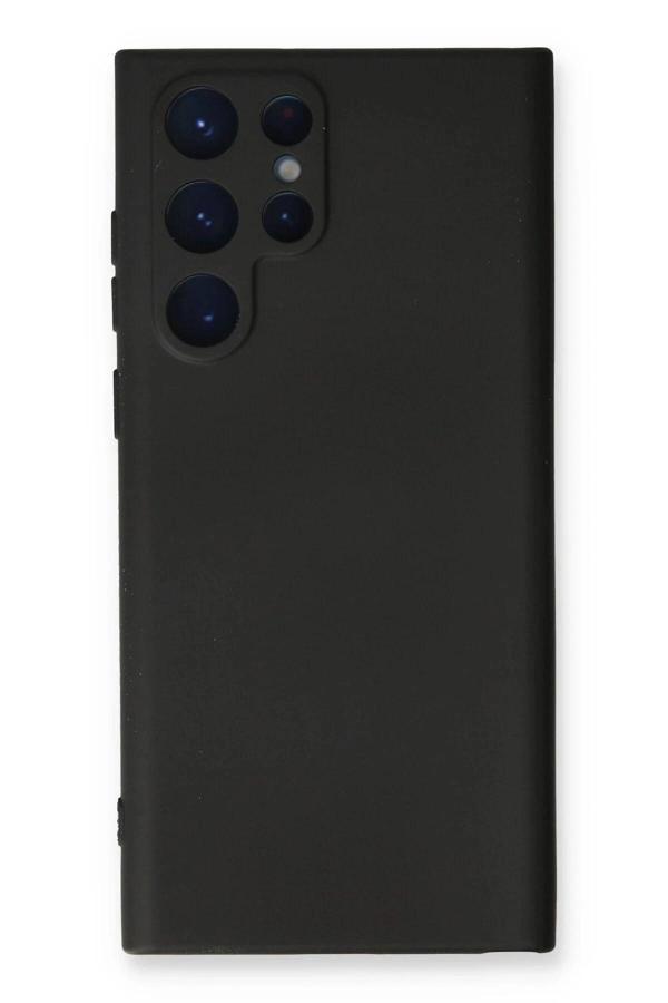 Samsung Galaxy S22 Ultra Kılıf Nano içi Kadife Silikon - Siyah - Image 1