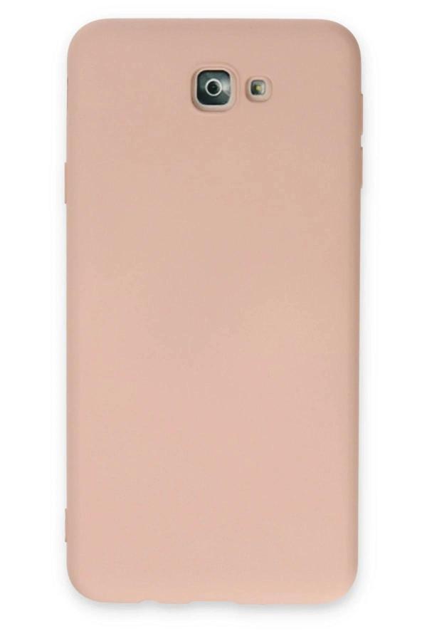 Samsung Galaxy J7 Prime Kılıf Nano içi Kadife Silikon - Pudra - Image 1