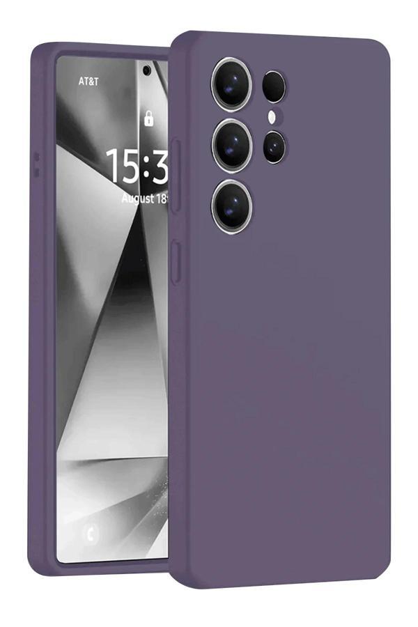 Samsung Galaxy S25 Ultra Kılıf Nano içi Kadife Silikon - Mor - Image 1