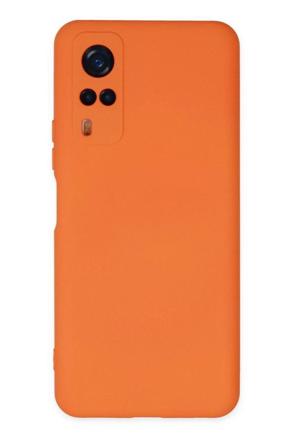 Vivo Y53S Kılıf Nano içi Kadife Silikon - Turuncu - Image 1