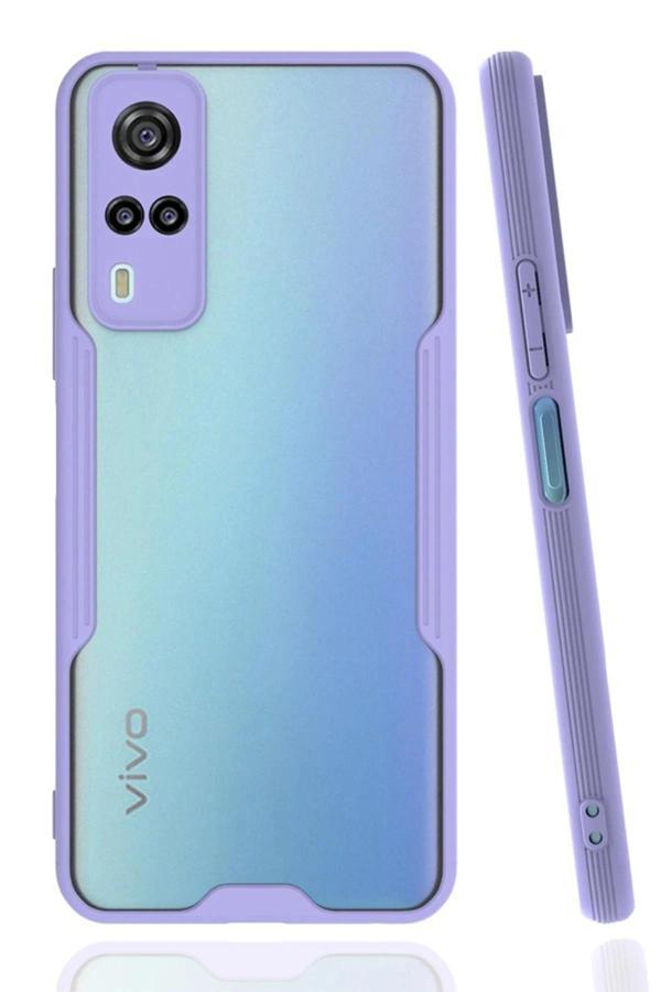 Vivo Y53S Kılıf Platin Silikon - Lila - Image 1