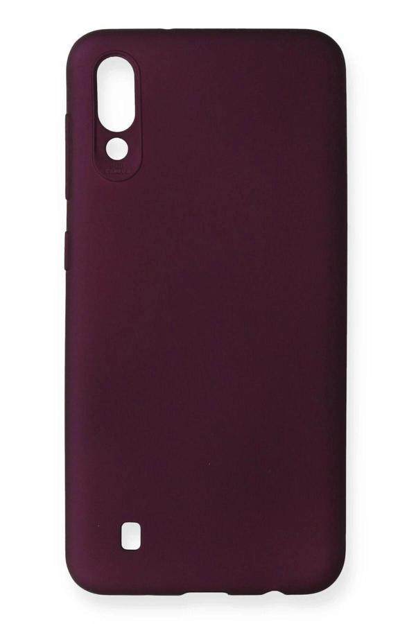 Samsung Galaxy M10 Kılıf First Silikon - Mürdüm - Image 1