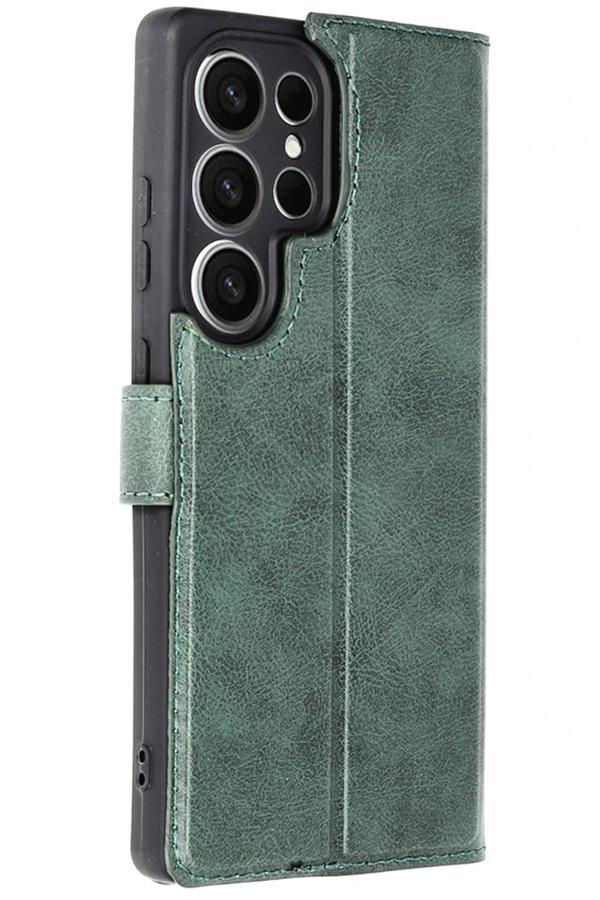 Samsung Galaxy S25 Ultra Kılıf Trend S Plus Kapaklı Kılıf - Yeşil - Image 1
