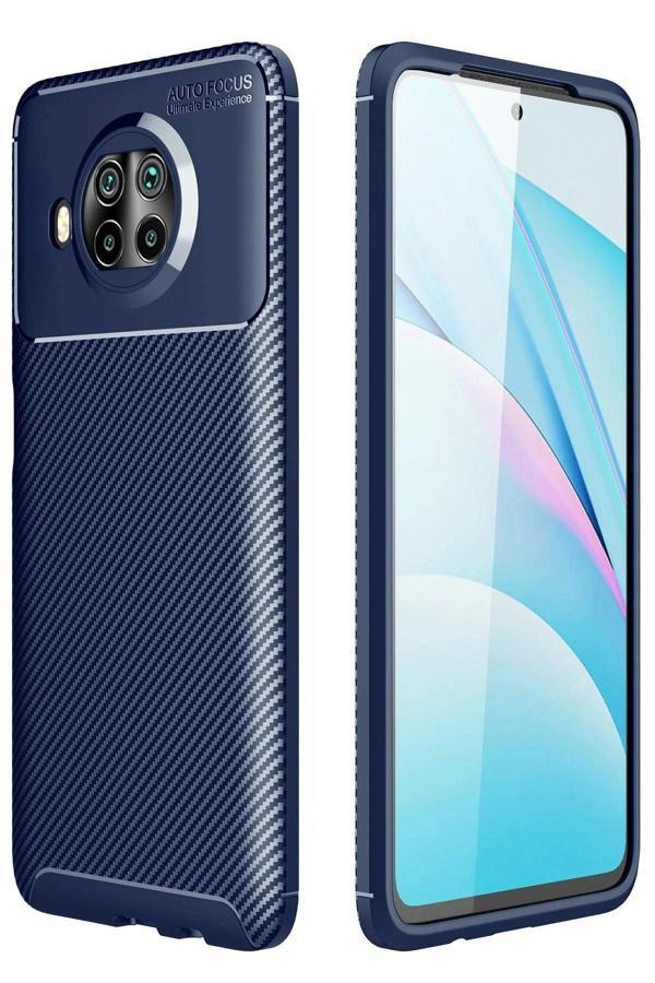 Xiaomi Mi 10T Lite Kılıf Auto Focus Karbon Kapak - Lacivert - Image 1