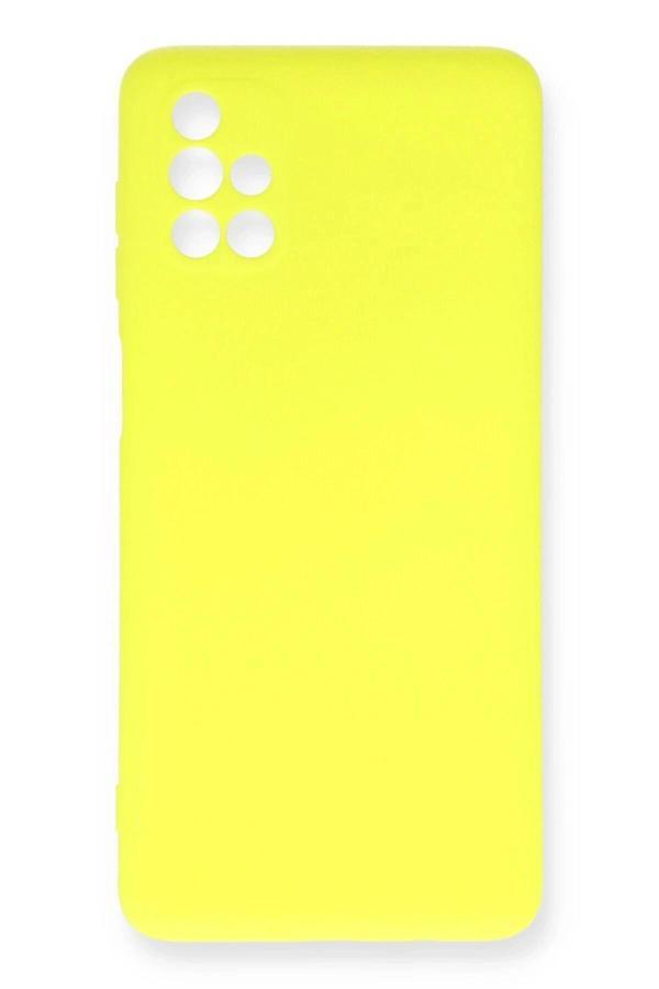 Samsung Galaxy M51 Kılıf Nano içi Kadife Silikon - Sarı - Image 1