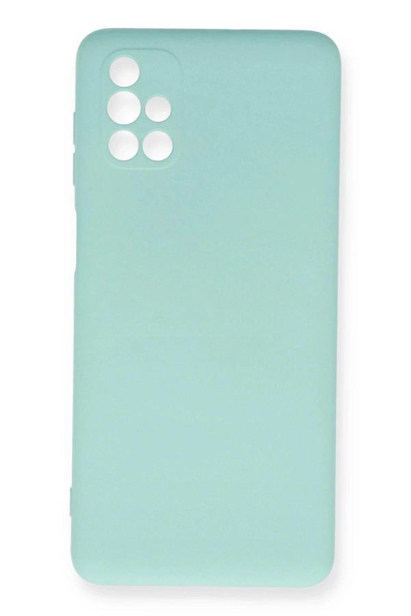 Samsung Galaxy M51 Kılıf Nano içi Kadife Silikon - Turkuaz - Image 1