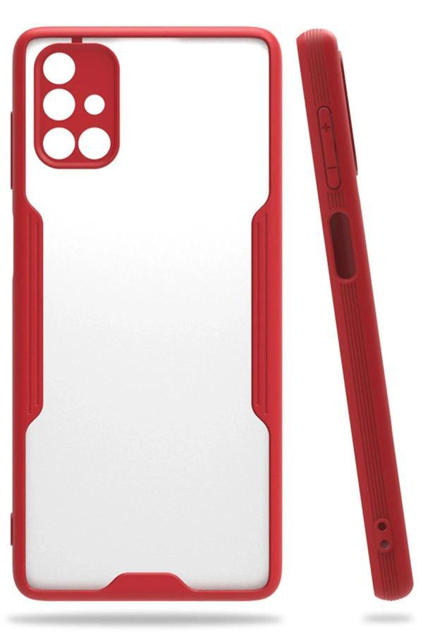 Samsung Galaxy M51 Kılıf Platin Silikon - Kırmızı - Image 1