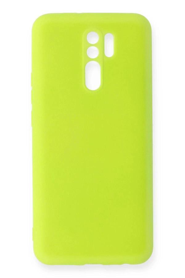 Xiaomi Redmi 9 Kılıf Nano içi Kadife Silikon - Sarı - Image 1