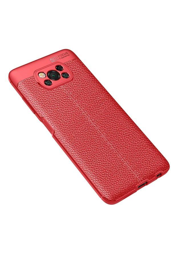 Xiaomi Pocophone X3 Kılıf Auto Focus Kapak - Kırmızı - Image 1