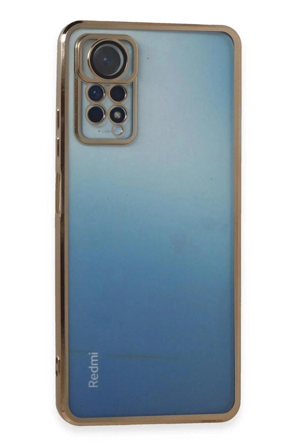 Xiaomi Redmi Note 12 Pro 4G Kılıf Razer Lensli Silikon - Gold - Image 1