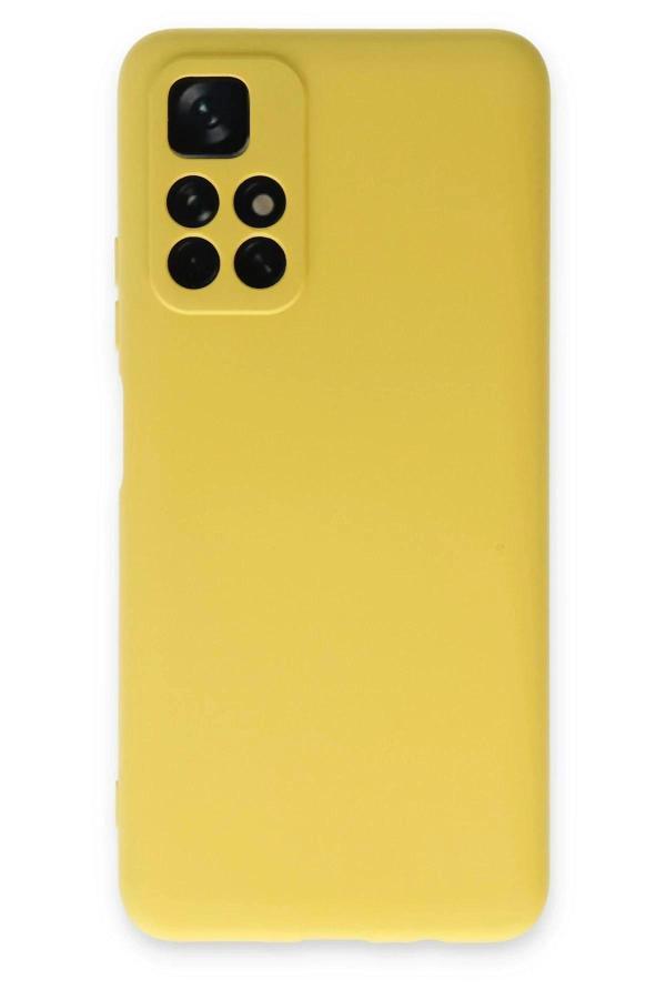 Xiaomi Redmi Note 11T Kılıf Nano içi Kadife Silikon - Sarı - Image 1