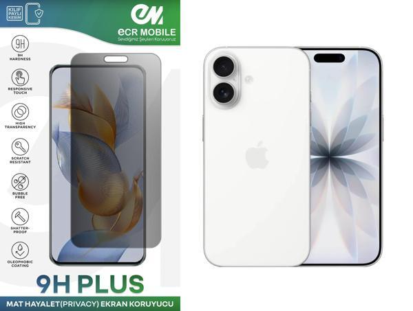 Iphone 17 ile Uyumlu Ekran Koruyucu 9H Esnek Nano Kırılmayan MAT HAYALET(Privacy) - Image 1