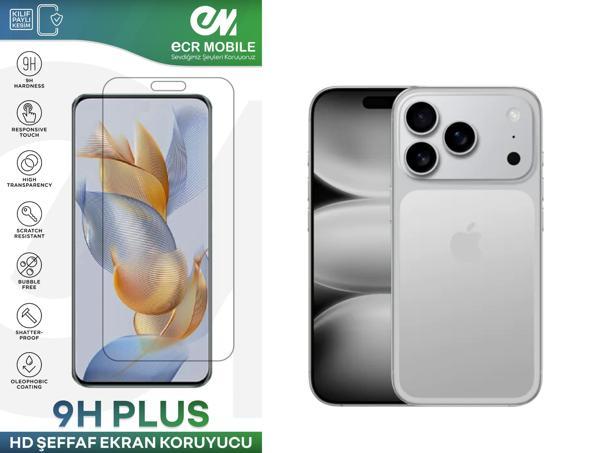 Iphone 17 Pro ile Uyumlu Ekran Koruyucu 9H Esnek Nano Cam Şeffaf - Image 1