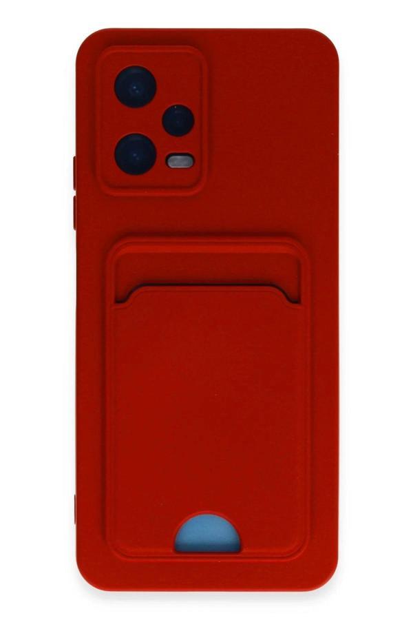 Xiaomi Redmi Note 12 4G Kılıf Kelvin Kartvizitli Silikon - Kırmızı - Image 1