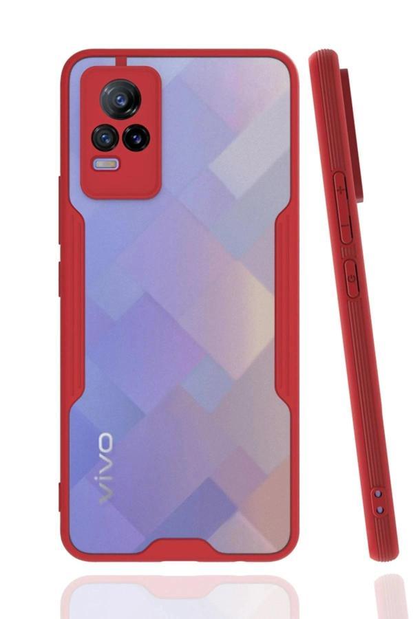 Vivo V21e Kılıf Platin Silikon - Kırmızı - Image 1
