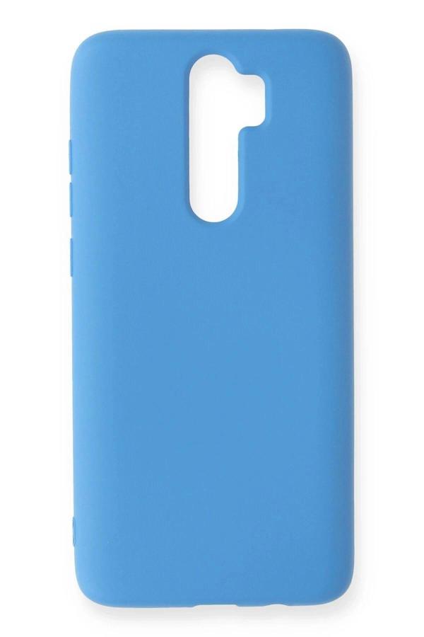 Xiaomi Redmi Note 8 Pro Kılıf Nano içi Kadife Silikon - Mavi - Image 1