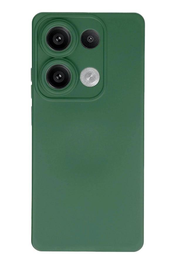 Xiaomi Redmi Note 13 Pro 4G Kılıf Nano içi Kadife Silikon - Koyu Yeşil - Image 1