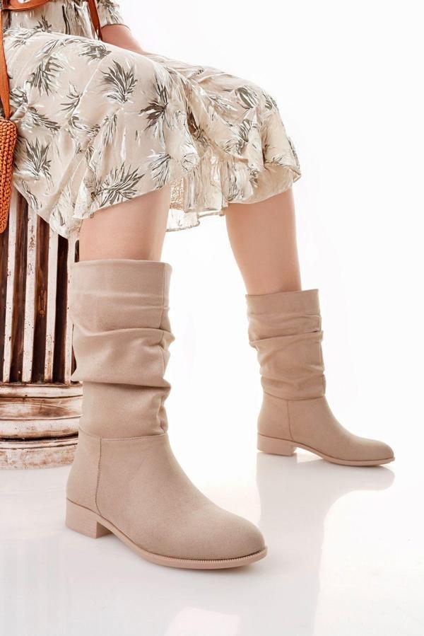 Bej Süet Çizme - Image 1