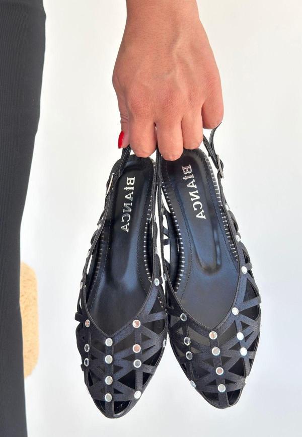 Siyah Cilt Babet Ayakkabı - Image 1