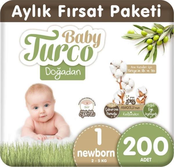 Baby Turco Doğadan 1 Numara Newborn 200 Adet - Image 1