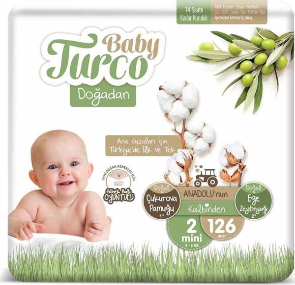 Baby Turco Doğadan 2 Numara Mini 126 Adet - Image 1