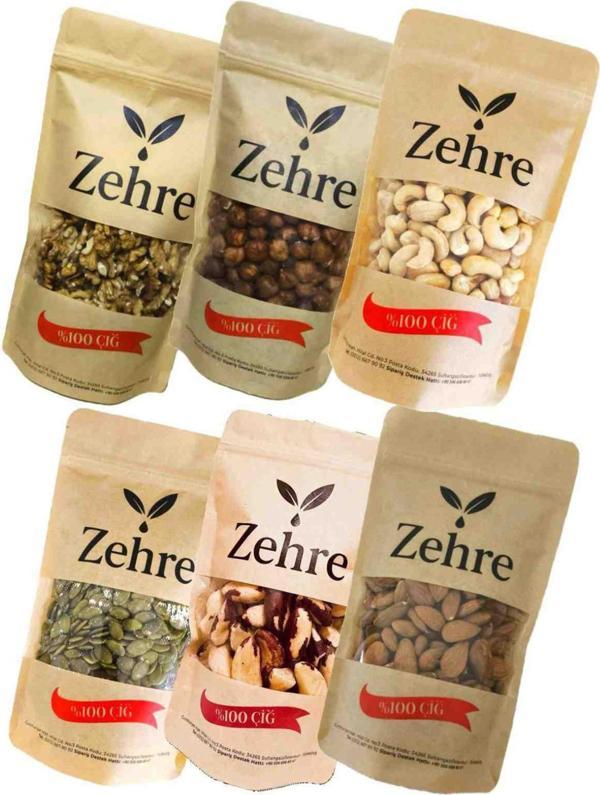6'lı Avantaj Paketi 250 gr Çiğ Badem Içi + 250 gr Çiğ Fındık Içi + 250 gr Çiğ Kabak Çekirdeği Içi + 250 gr Çiğ Kaju + 250 gr Ceviz Içi + 100 gr Brezilya Cevizi - Image 1