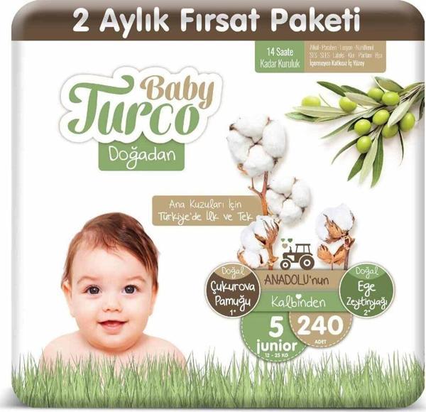 Baby Turco Doğadan 5 Numara Junıor 240 Adet - Image 1